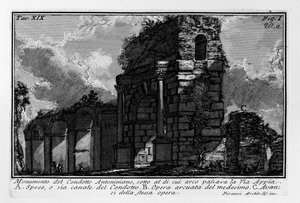 Monument of the Antonine Conduit, under which the Appian Way passed by Giovanni Battista Piranesi